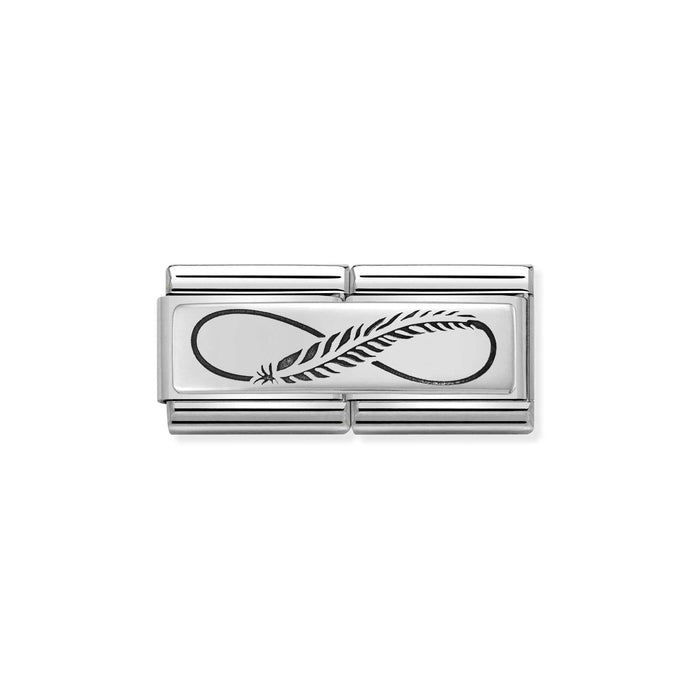 Nomination Italy Classic Double Link Infinity Feather Charm