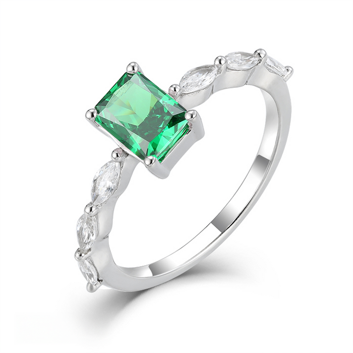 Casablanca Green Stone CZ Ring