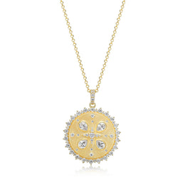 Casablanca Sterling Silver Medallion Necklace