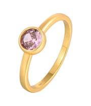 Casablanca Sterling Silver Bezel-Set CZ Birthstone Ring