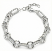 Casablanca Sterling Silver Gypsy Link Bracelet