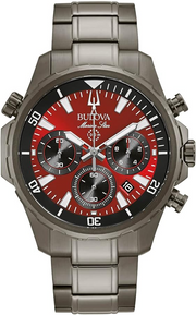 Bulova Marine Star Men's Watch: Red Dial