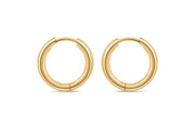 Casablanca Gold-Tone Sterling Silver Huggie Earrings: Small
