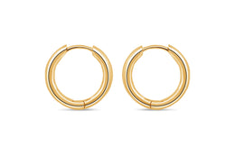 Casablanca Gold-Tone Sterling Silver Huggie Earrings: Small