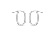 Casablanca Sterling Silver U-Hoop Earrings