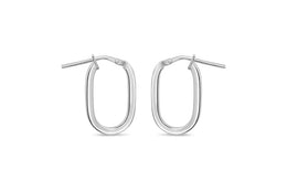 Casablanca Sterling Silver U-Hoop Earrings