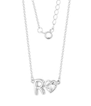 Casablanca Initial Heart Sterling Silver Necklace