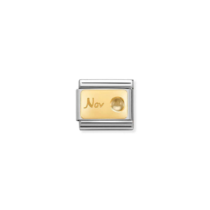 Nomination Italy Classic Link November Citrine Stone Charm