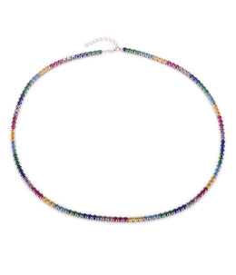 Casablanca Multi-Coloured CZ Tennis Bracelet: Medium