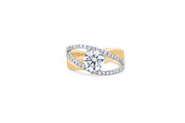 2.00CTW Lab Grown Round Twist Engagement Ring