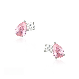 Casablanca Round & Pear Stud Earrings
