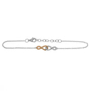 Casablanca Sterling Silver Two-Tone Double Infinity Bracelet