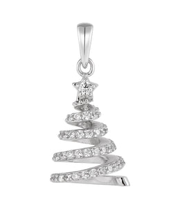 Casablanca Sterling Silver Spiral Tree Necklace
