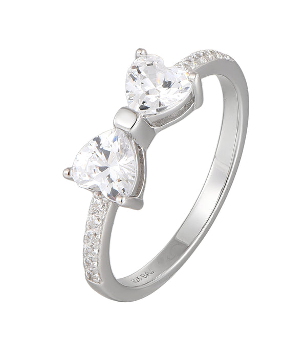 Casablanca Clear CZ Bow Ring