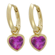 Casablanca Gold Plated Heart Earrings