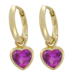 Casablanca Gold Plated Heart Earrings