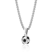 Italgem Stainless Steel Two-Tone Soccer Ball Sports Necklace