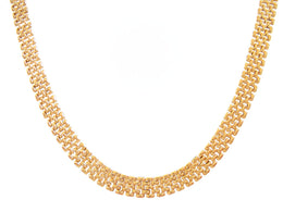 Casablanca Yellow Gold Plated Sterling Silver Mesh Necklace