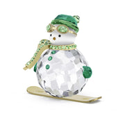 Swarovski Holiday Cheer Green Snowman Figurine