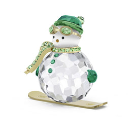 Swarovski Holiday Cheer Green Snowman Figurine