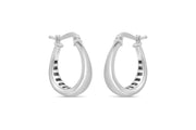 White Gold Hoop Earrings