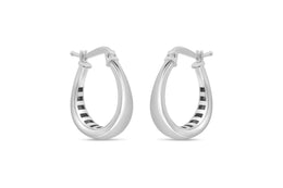 White Gold Hoop Earrings