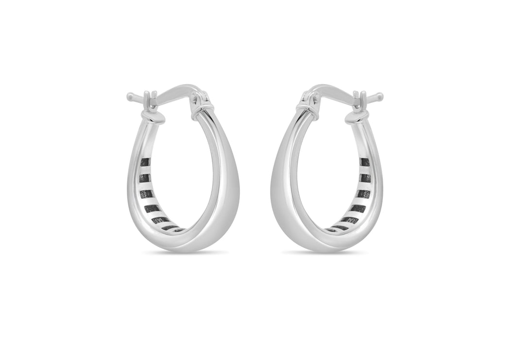 White Gold Hoop Earrings