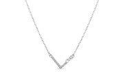 Casablanca Sterling Silver Love CZ Necklace