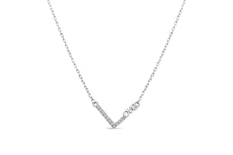 Casablanca Sterling Silver Love CZ Necklace