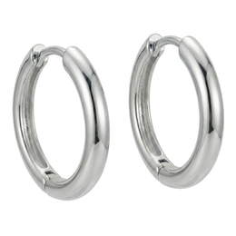 Casablanca Sterling Silver Small Huggie Hoop Earrings