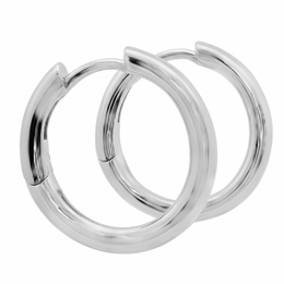 Casablanca Sterling Silver Hoops 17mm Hoop Earrings