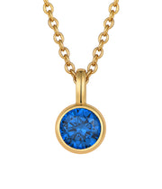 Casablanca Sterling Silver Bezel-Set CZ Birthstone Pendant Necklace