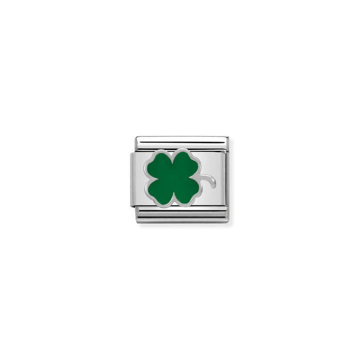 Nomination Italy Classic Link Green Clover Charm