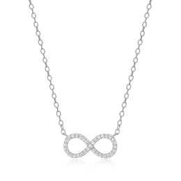 Monte Luna Sterling Silver Infinity Necklace