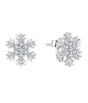 Casablanca Sterling Silver Snowflake Earrings