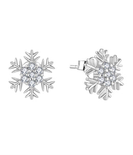 Casablanca Sterling Silver Snowflake Earrings