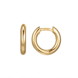 Casablanca Yellow Gold Plated Hoop Earrings