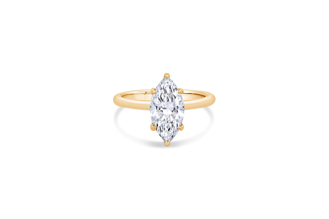 2.02CT Lab Grown Marquise Diamond Engagement Ring