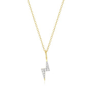 Monte Luna Gold Plated Lightning Bolt Necklace