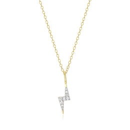 Monte Luna Gold Plated Lightning Bolt Necklace