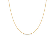 Yellow Gold Plated Sterling Silver 0.8MM Box Chain