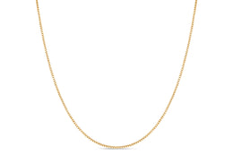 Yellow Gold Plated Sterling Silver 0.8MM Box Chain