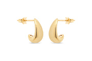 10KT Yellow Gold Teardrop Hoop Earrings