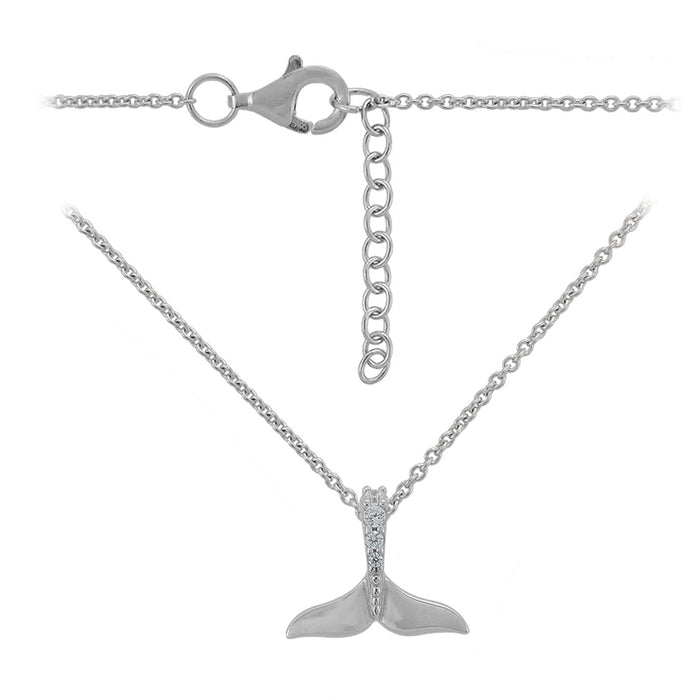Casablanca Silver Whale Tail Necklace