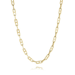 Italgem Stainless Steel & Gold Plated Oval Link Chain