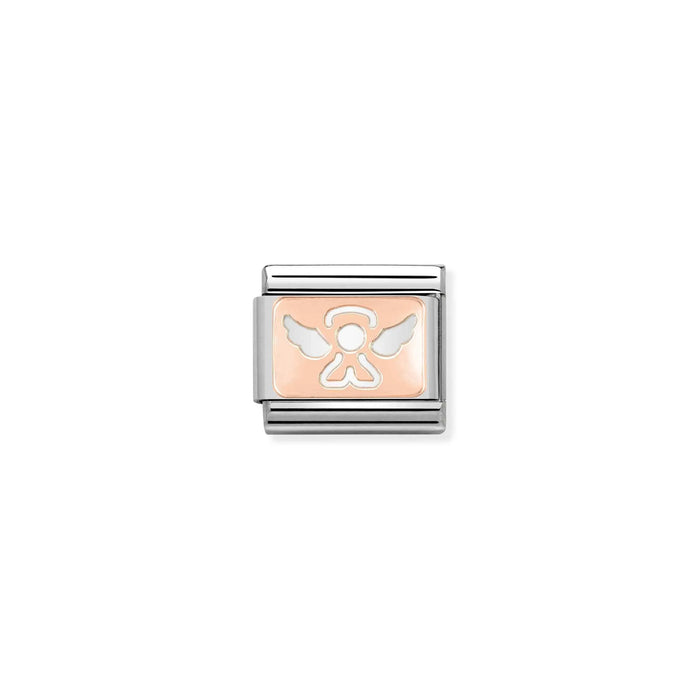 Nomination Italy Classic Link Rose Gold Plated Angel Charm