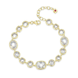 Elle Yellow Gold Plated Essence CZ Bracelet