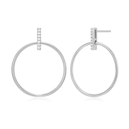 Monte Luna Silver Circle Stud Earrings