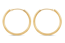 Casablanca Yellow Gold Plated Sterling Silver Italian Sleeper Earrings