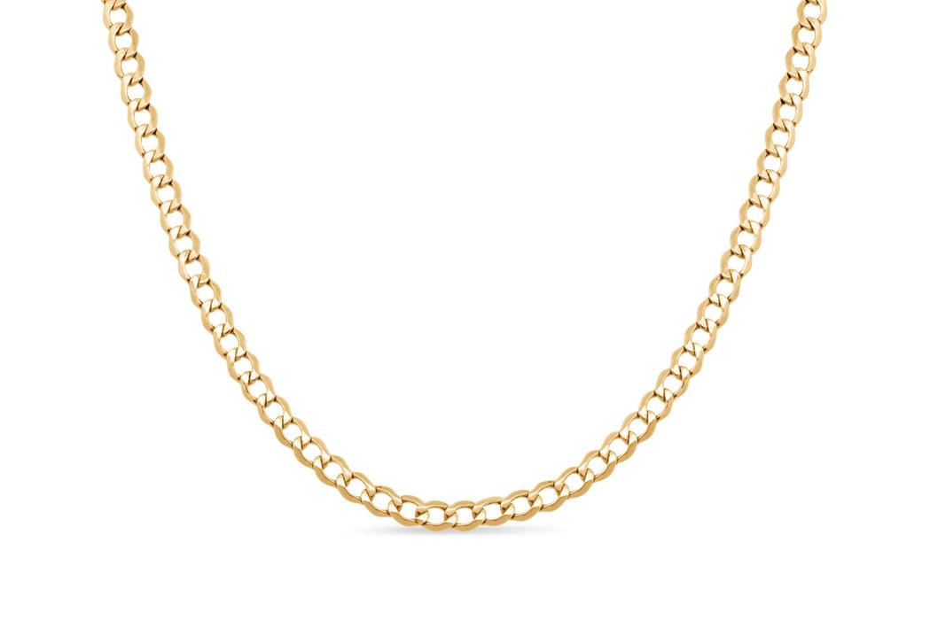 20" Yellow Gold Curb Chain